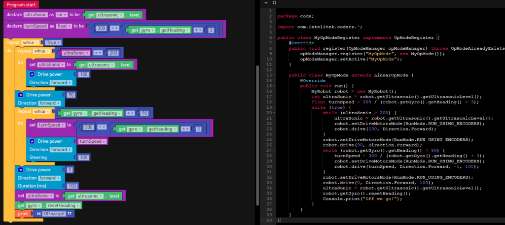 CoderZ Visual Code Editor