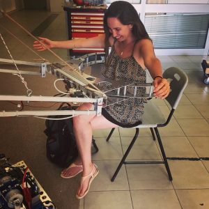 Dorin Shani playing with a robot